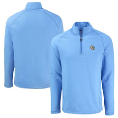 Los Angeles Chargers Cutter & Buck Peshastin Eco Fleece Tri-Blend Raglan Recycled Quarter-Zip Jacket | NFL New