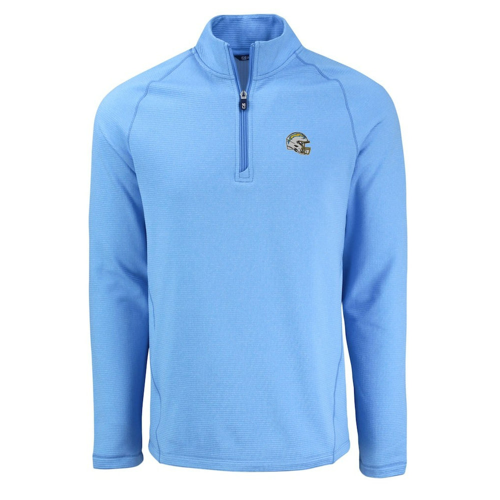 Los Angeles Chargers Cutter & Buck Peshastin Eco Fleece Tri-Blend Raglan Recycled Quarter-Zip Jacket | NFL New