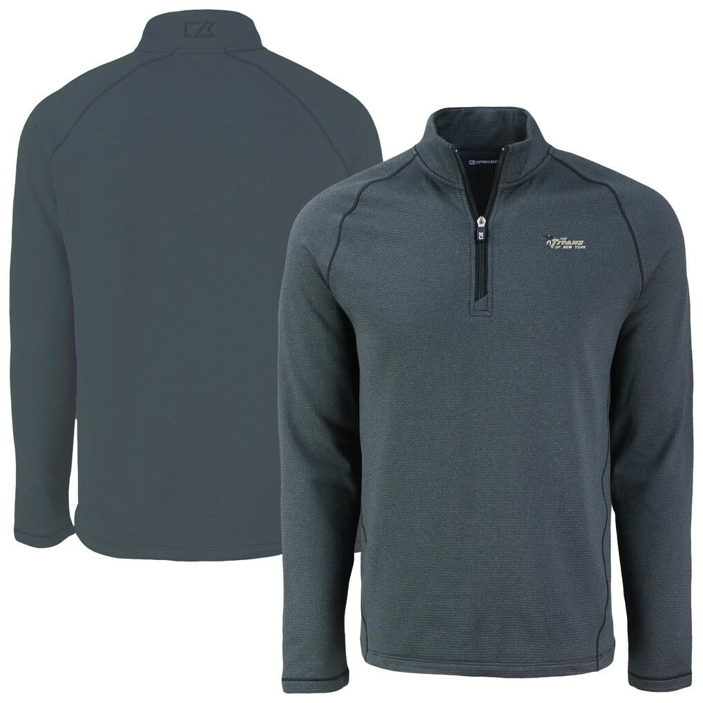 New York Jets Cutter & Buck Peshastin Eco Fleece Recycled Half-Zip Top | NFL Discount