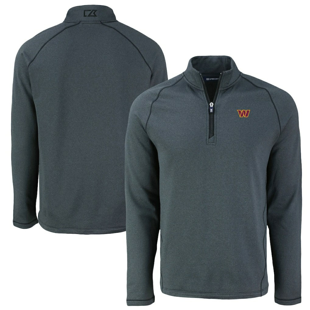 Washington Commanders Cutter & Buck Peshastin Eco Fleece Tri-Blend Raglan Recycled Quarter-Zip Jacket | NFL On sale