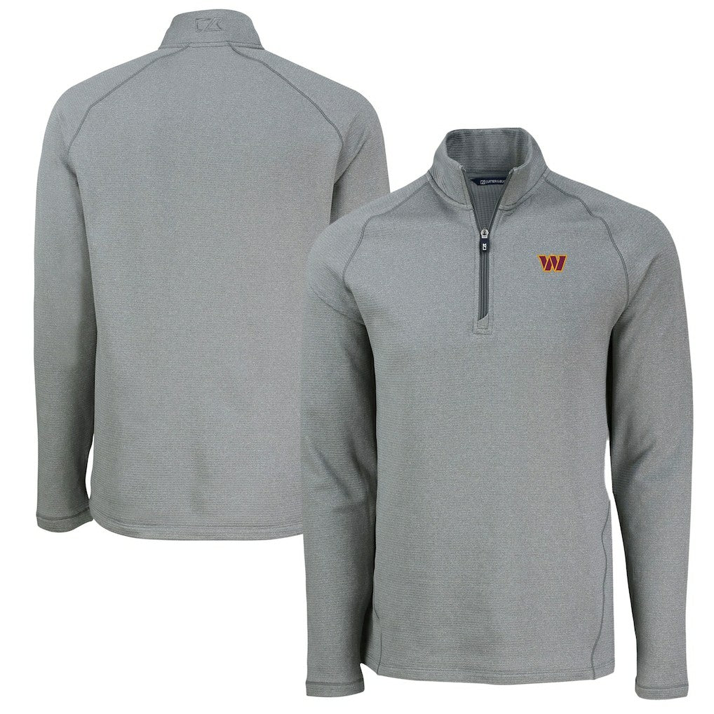 Washington Commanders Cutter & Buck Peshastin Eco Fleece Tri-Blend Raglan Recycled Quarter-Zip Jacket | NFL Near me