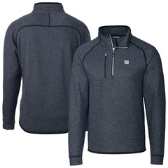 New York Giants Cutter & Buck Big & Tall Mainsail Sweater-Knit Raglan Half-Zip Jacket | NFL Online
