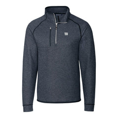 New York Giants Cutter & Buck Big & Tall Mainsail Sweater-Knit Raglan Half-Zip Jacket | NFL Online