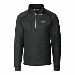 Detroit Lions Cutter & Buck Big & Tall Mainsail Sweater-Knit Raglan Half-Zip Jacket | NFL Hot