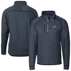 Detroit Lions Cutter & Buck Big & Tall Mainsail Sweater-Knit Raglan Half-Zip Jacket | NFL On sale