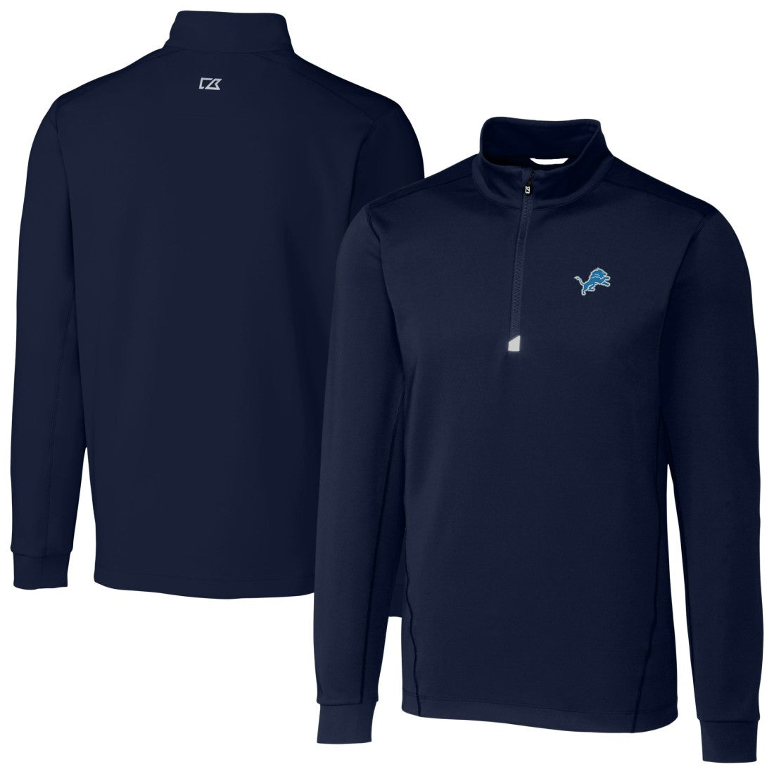 Detroit Lions Cutter & Buck Big & Tall Traverse Stretch Quarter-Zip Top | NFL Online