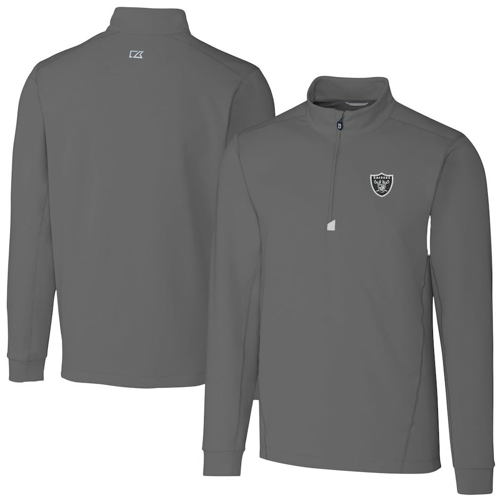 Las Vegas Raiders Cutter & Buck Big & Tall Traverse Stretch Quarter-Zip Top | NFL Sale