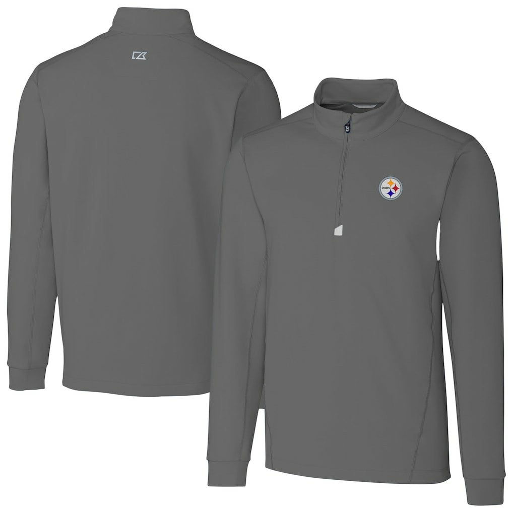 Pittsburgh Steelers Cutter & Buck Big & Tall Traverse Stretch Quarter-Zip Top | NFL Outlet