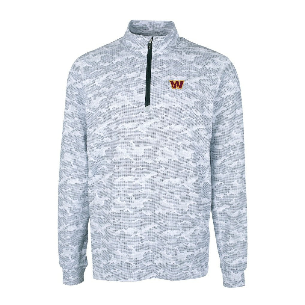 Washington Commanders Cutter & Buck Big & Tall Traverse Eco Camo Tri-Blend DryTec Quarter-Zip Jacket | NFL Outlet