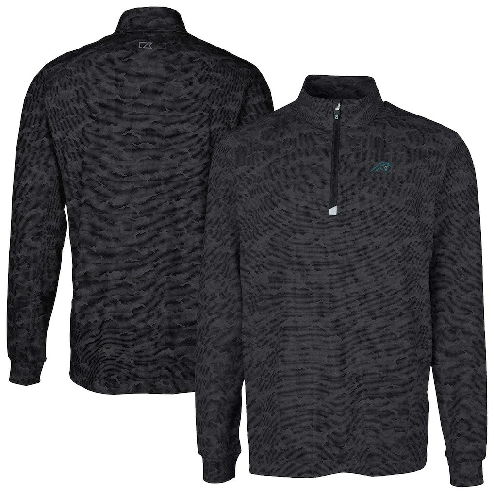 Carolina Panthers Cutter & Buck Big & Tall Traverse Eco Camo Tri-Blend DryTec Quarter-Zip Jacket | NFL On sale