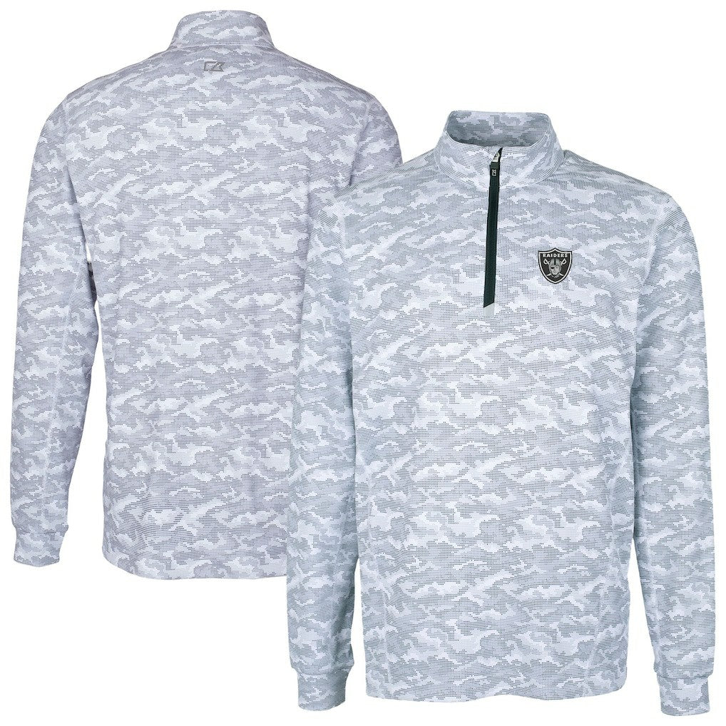 Las Vegas Raiders Cutter & Buck Big & Tall Traverse Eco Camo Tri-Blend DryTec Quarter-Zip Jacket | NFL Near me