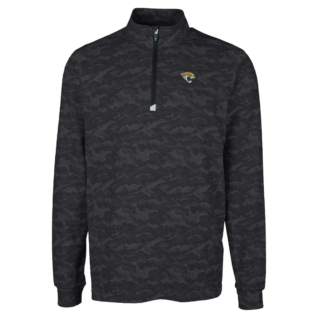 Jacksonville Jaguars Cutter & Buck Big & Tall Traverse Eco Camo Tri-Blend DryTec Quarter-Zip Jacket | NFL Outlet