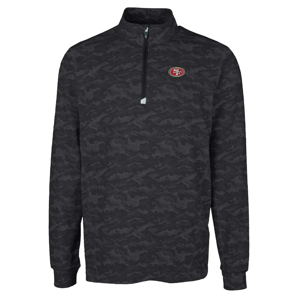 San Francisco 49ers Cutter & Buck Big & Tall Traverse Eco Camo Tri-Blend DryTec Quarter-Zip Jacket | NFL Hot