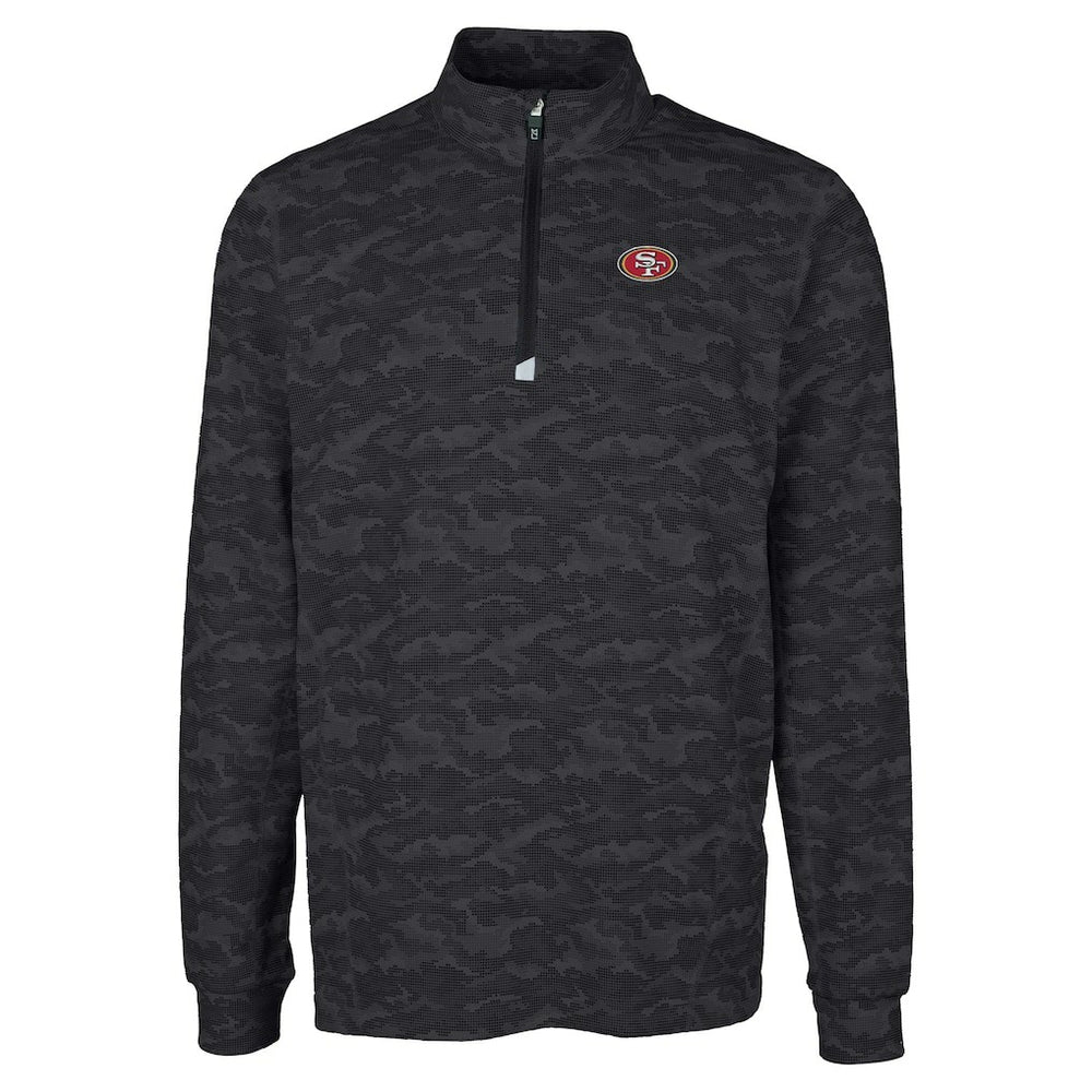 San Francisco 49ers Cutter & Buck Big & Tall Traverse Eco Camo Tri-Blend DryTec Quarter-Zip Jacket | NFL Hot