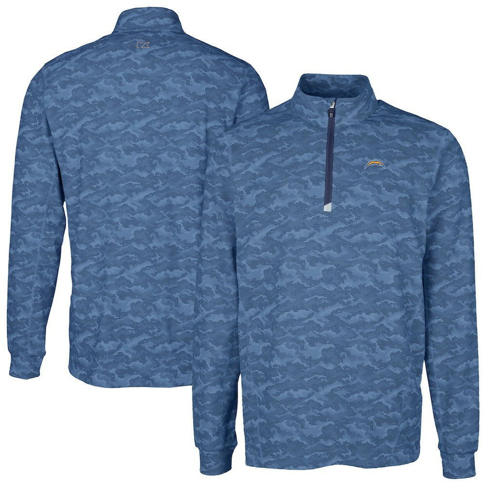 Los Angeles Chargers Cutter & Buck Big & Tall Traverse Eco Camo Tri-Blend DryTec Quarter-Zip Jacket | NFL Near me