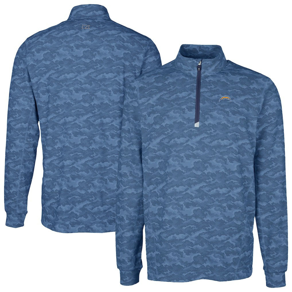 Los Angeles Chargers Cutter & Buck Big & Tall Traverse Eco Camo Tri-Blend DryTec Quarter-Zip Jacket | NFL Near me