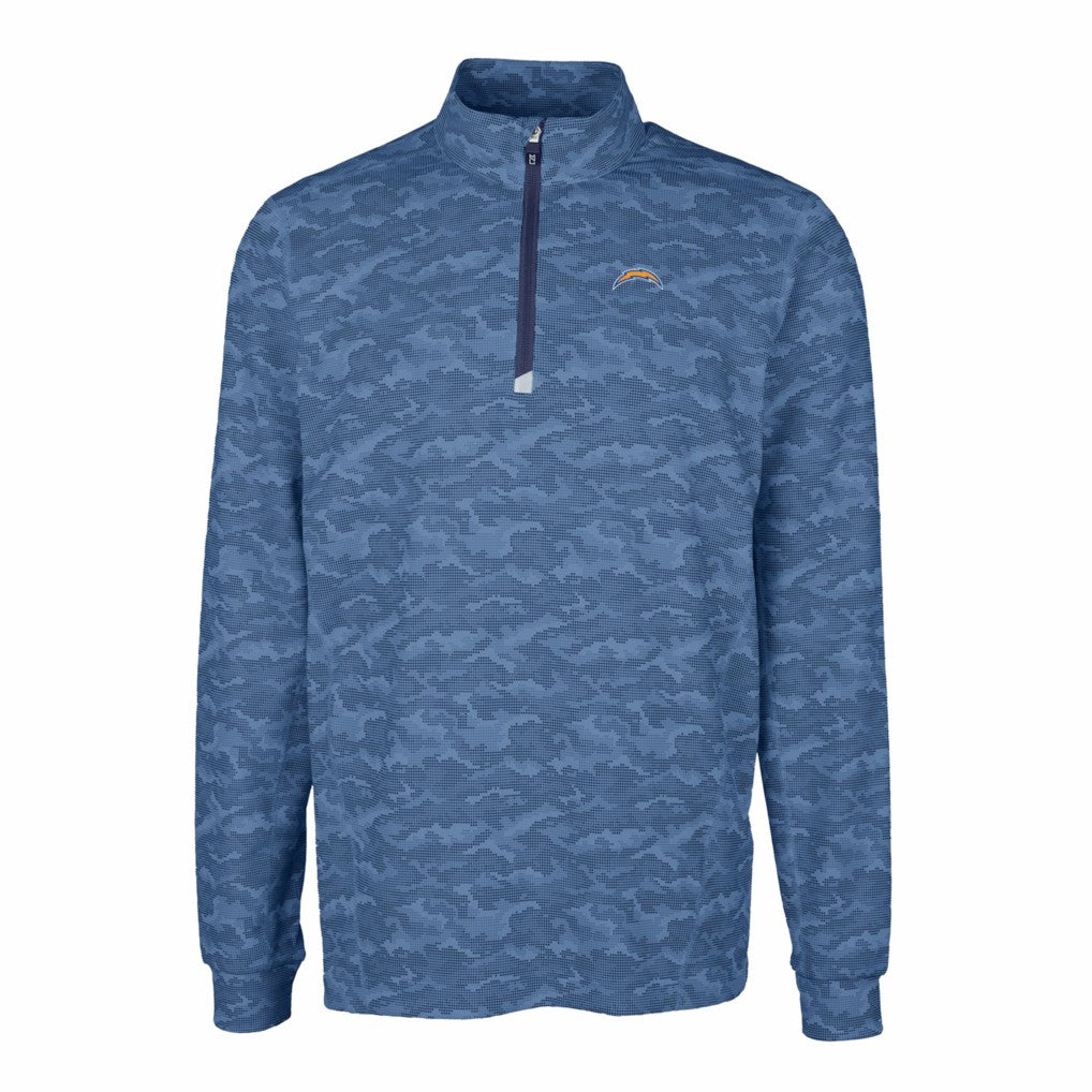 Los Angeles Chargers Cutter & Buck Big & Tall Traverse Eco Camo Tri-Blend DryTec Quarter-Zip Jacket | NFL Near me