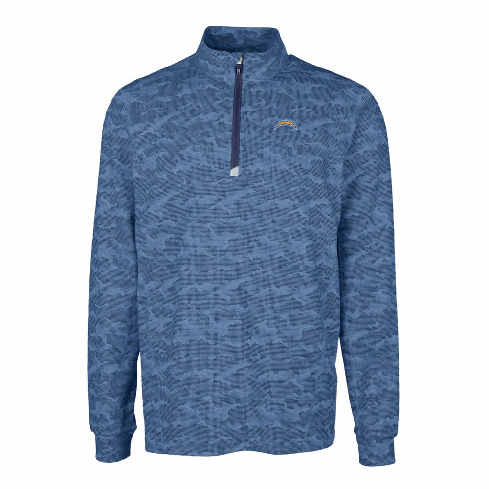 Los Angeles Chargers Cutter & Buck Big & Tall Traverse Eco Camo Tri-Blend DryTec Quarter-Zip Jacket | NFL Near me