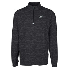 Philadelphia Eagles Cutter & Buck Big & Tall Traverse Eco Camo Tri-Blend DryTec Quarter-Zip Jacket | NFL Discount
