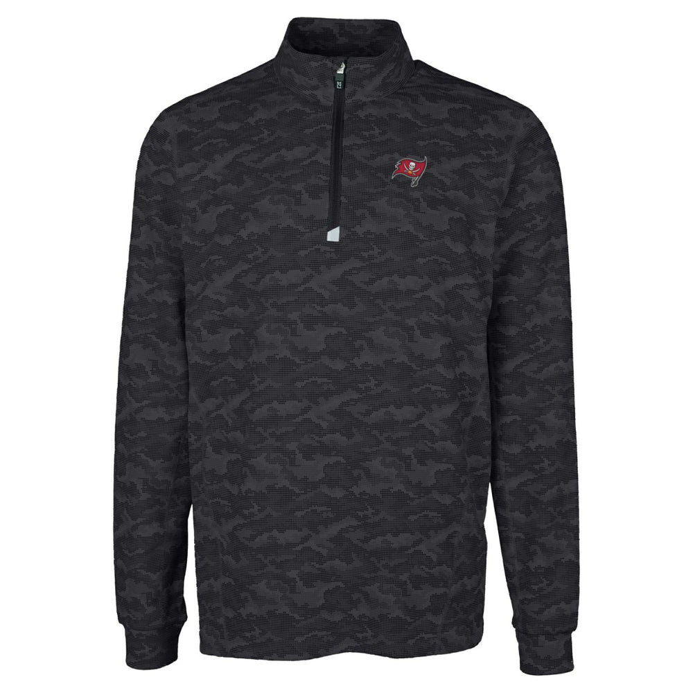 Tampa Bay Buccaneers Cutter & Buck Big & Tall Traverse Eco Camo Tri-Blend DryTec Quarter-Zip Jacket | NFL Sale