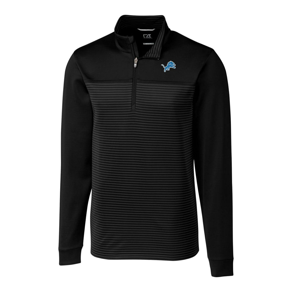 Detroit Lions Cutter & Buck Traverse Eco Stripe Tri-Blend DryTec Quarter-Zip Jacket | NFL On sale