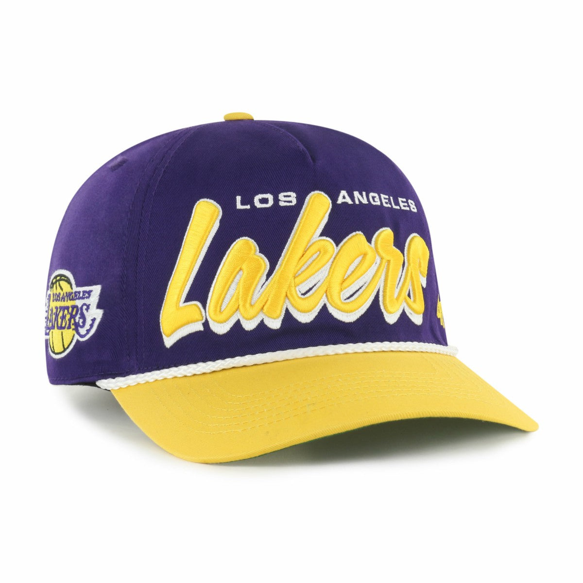 Purple/Gold Los Angeles Lakers '47 Dropshadow Rope Hitch Adjustable Hat | NBA