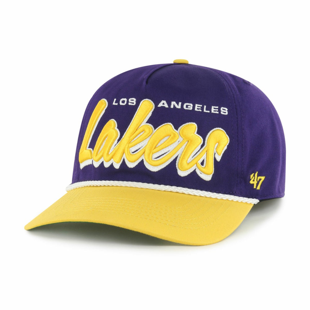 Purple/Gold Los Angeles Lakers '47 Dropshadow Rope Hitch Adjustable Hat | NBA