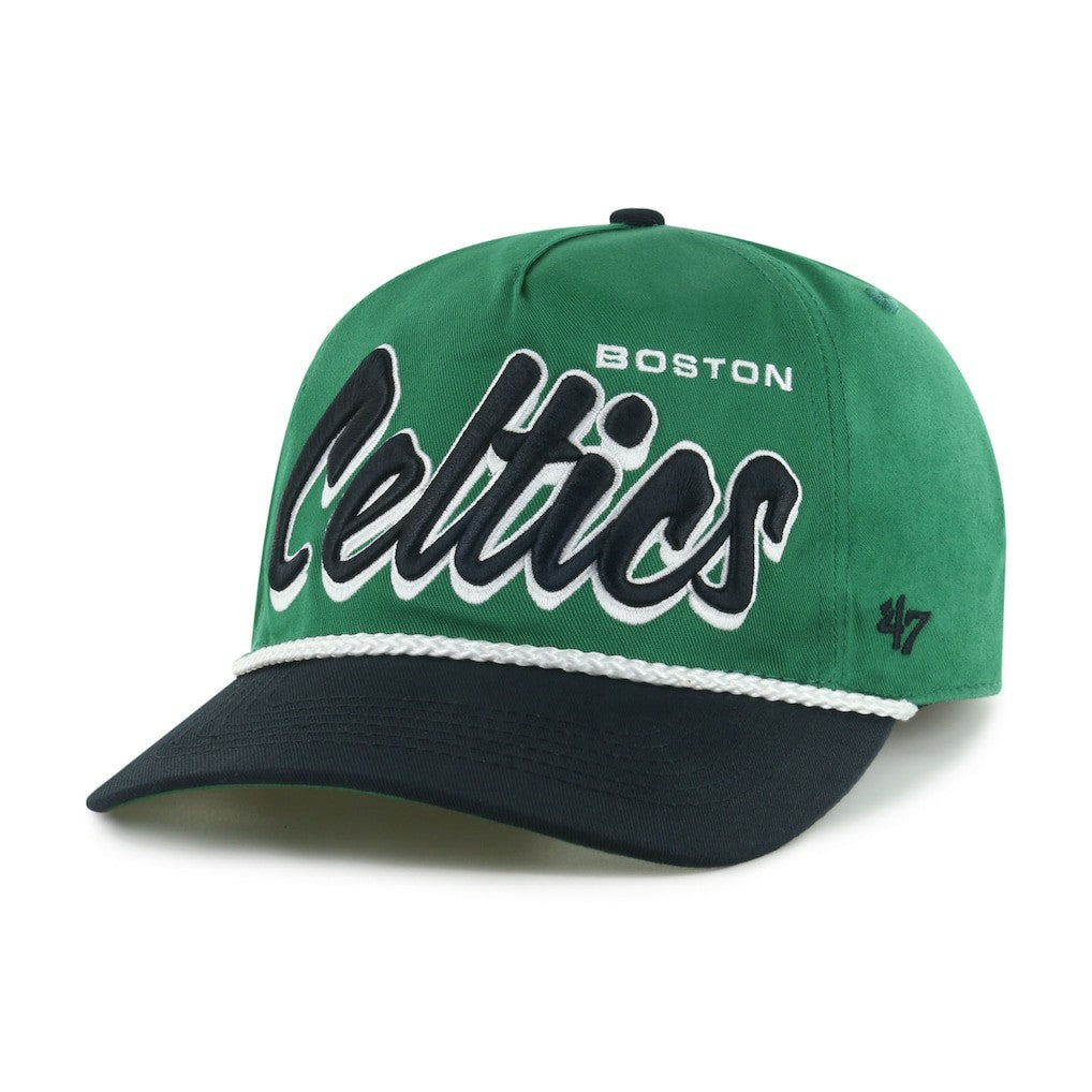 Kelly Green/Black Boston Celtics '47 Dropshadow Rope Hitch Adjustable Hat | NBA