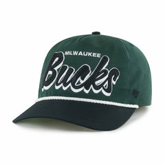 Hunter Green/Black Milwaukee Bucks '47 Dropshadow Rope Hitch Adjustable Hat | NBA