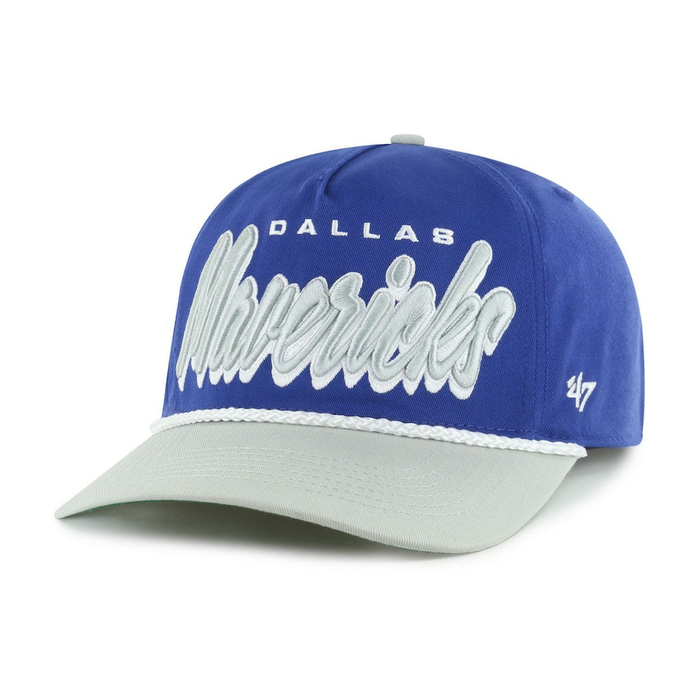 Blue/Gray Dallas Mavericks '47 Dropshadow Rope Hitch Adjustable Hat sale | NBA