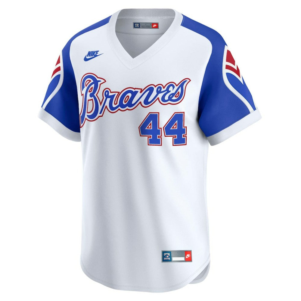 Hank Aaron Atlanta Braves Nike Throwback Cooperstown Collection Limited Jersey - MLB Jerseys