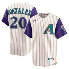 Luis Gonzalez Arizona Diamondbacks Nike Throwback Cooperstown Collection Limited Jersey - MLB Jerseys