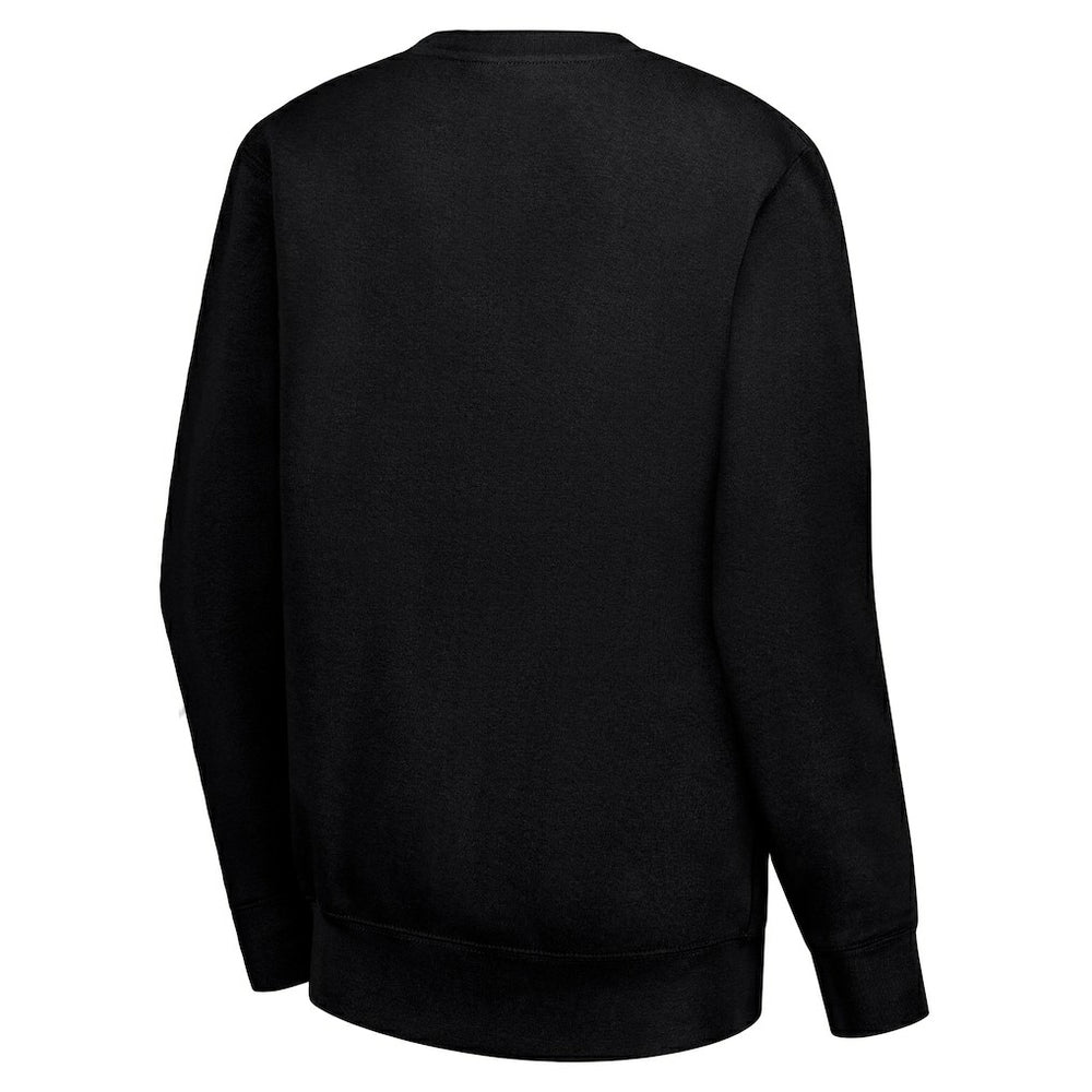 Black Golden State Warriors G-III 4Her by Carl Banks Women's Leopard Heart Fleece Pullover Sweatshirt sale | NBA