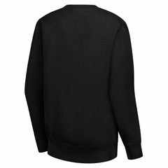 Black Los Angeles Lakers G-III 4Her by Carl Banks Women's Leopard Heart Fleece Pullover Sweatshirt | NBA