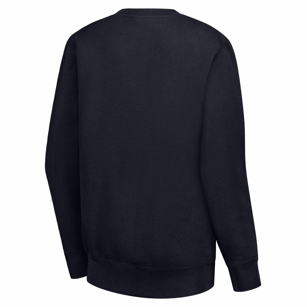 Navy Oklahoma City Thunder G-III 4Her by Carl Banks Women's Leopard Heart Fleece Pullover Sweatshirt | NBA
