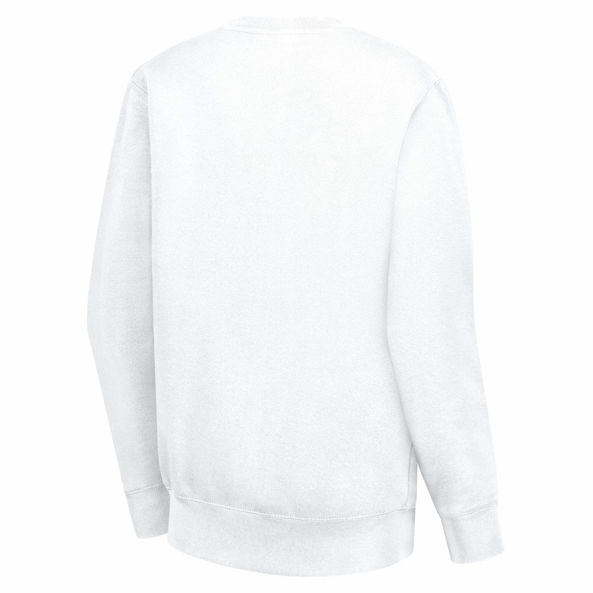 White New York Knicks G-III 4Her by Carl Banks Women's Leopard Heart Fleece Pullover Sweatshirt | NBA
