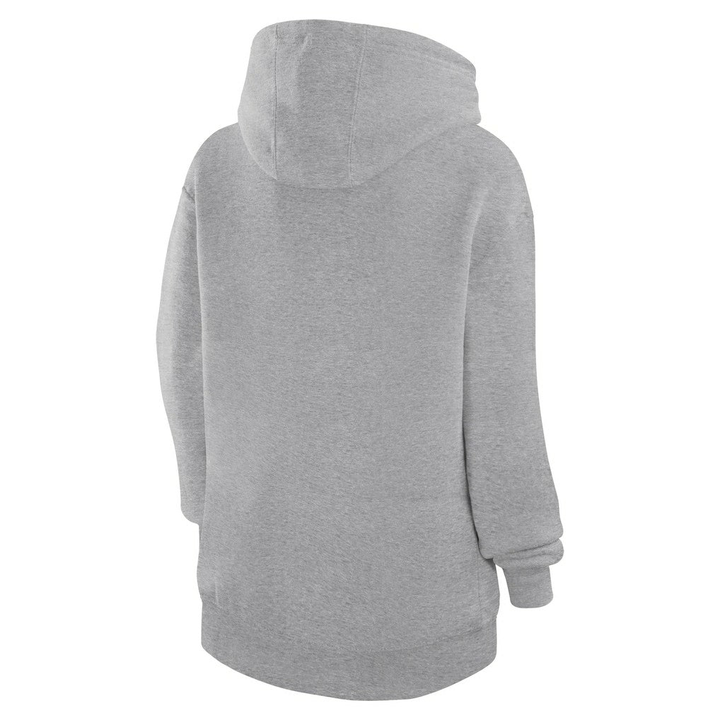 Heather Gray Golden State Warriors G-III 4Her by Carl Banks Women's Leopard Heart Graphic Fleece Pullover Hoodie | NBA