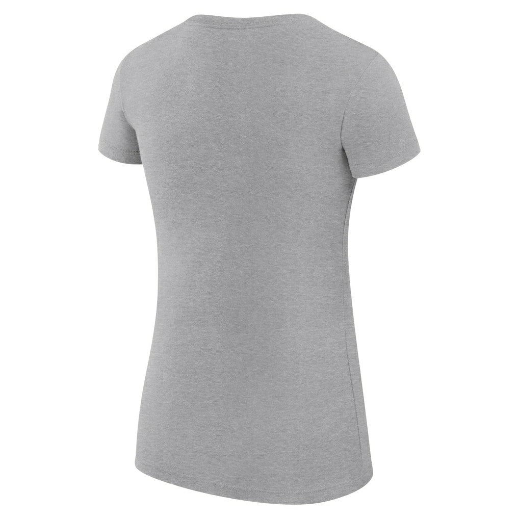 Heather Gray Indiana Pacers G-III 4Her by Carl Banks Women's Super-Slim Fit Lightweight Leopard Heart T-Shirt | NBA