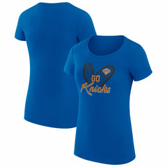 Blue New York Knicks G-III 4Her by Carl Banks Women's Super-Slim Fit Lightweight Leopard Heart T-Shirt | NBA