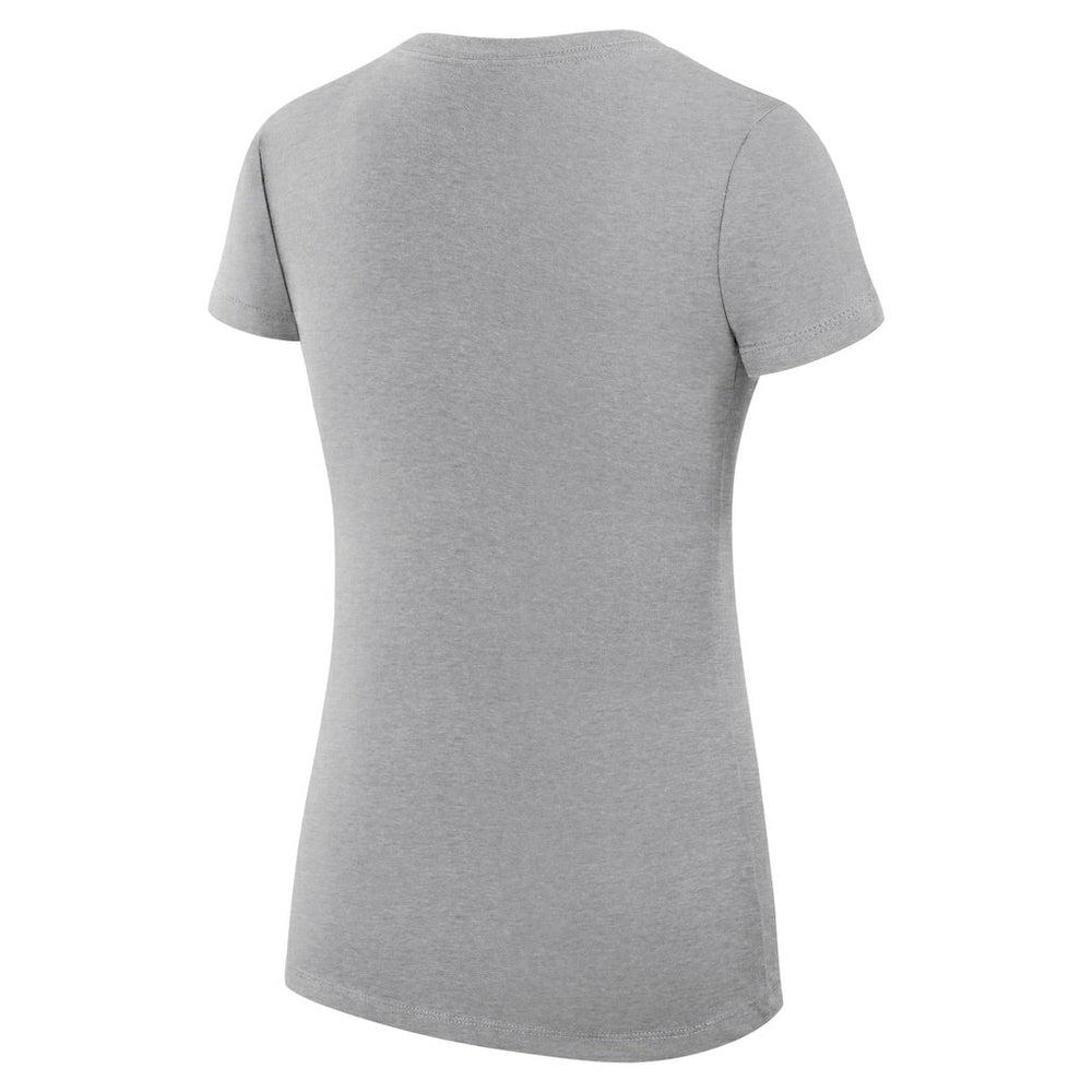 Heather Gray Detroit Pistons G-III 4Her by Carl Banks Women's Super-Slim Fit Lightweight Leopard Heart V-Neck T-Shirt sale | NBA