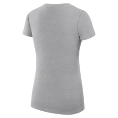 Heather Gray Oklahoma City Thunder G-III 4Her by Carl Banks Women's Super-Slim Fit Lightweight Leopard Heart V-Neck T-Shirt | NBA