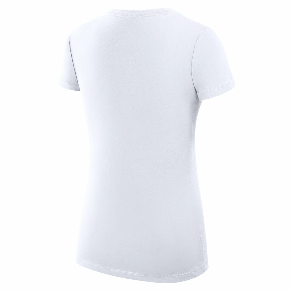 White New York Knicks G-III 4Her by Carl Banks Women's Super-Slim Fit Lightweight Leopard Heart V-Neck T-Shirt | NBA