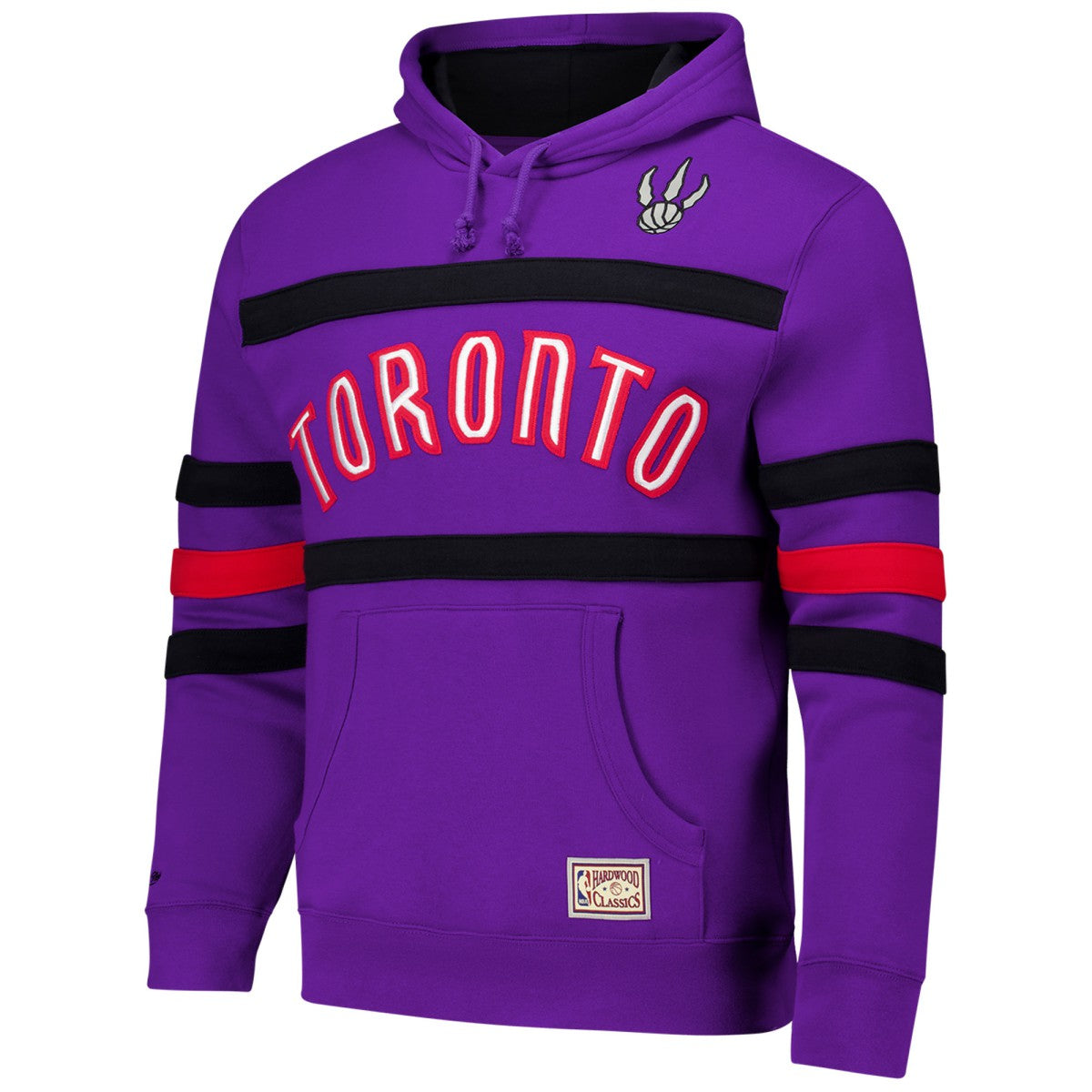 Purple Toronto Raptors Hardwood Classics Nights Head Coach Pullover Hoodie | NBA
