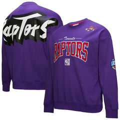 Purple Toronto Raptors Hardwood Classics There & Back 2.0 Vintage Pullover Sweatshirt | NBA