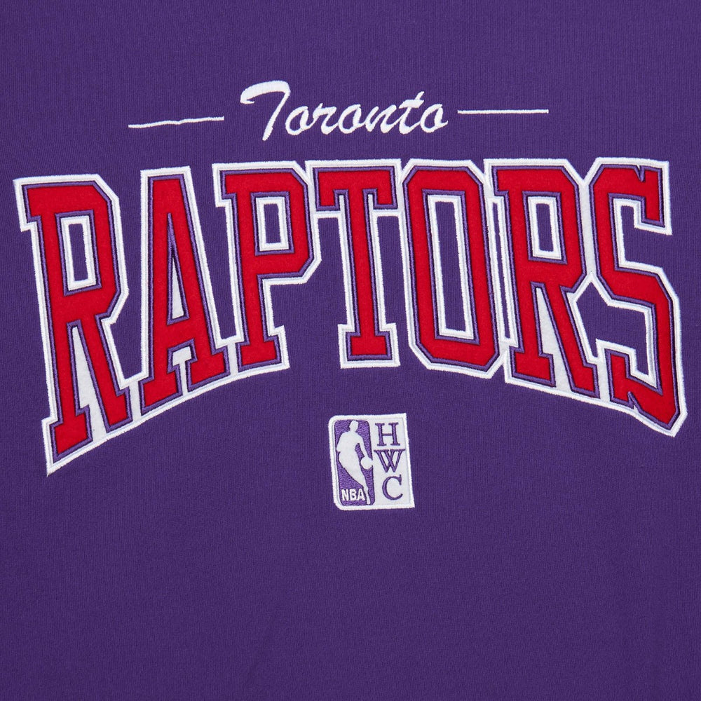 Purple Toronto Raptors Hardwood Classics There & Back 2.0 Vintage Pullover Sweatshirt | NBA