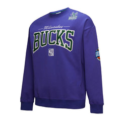 Purple Milwaukee Bucks Hardwood Classics There & Back 2.0 Vintage Pullover Sweatshirt | NBA