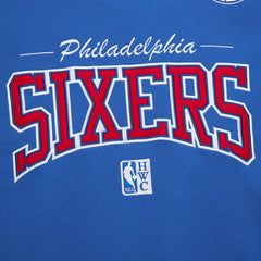 Royal Philadelphia 76ers Hardwood Classics There & Back 2.0 Vintage Pullover Sweatshirt | NBA