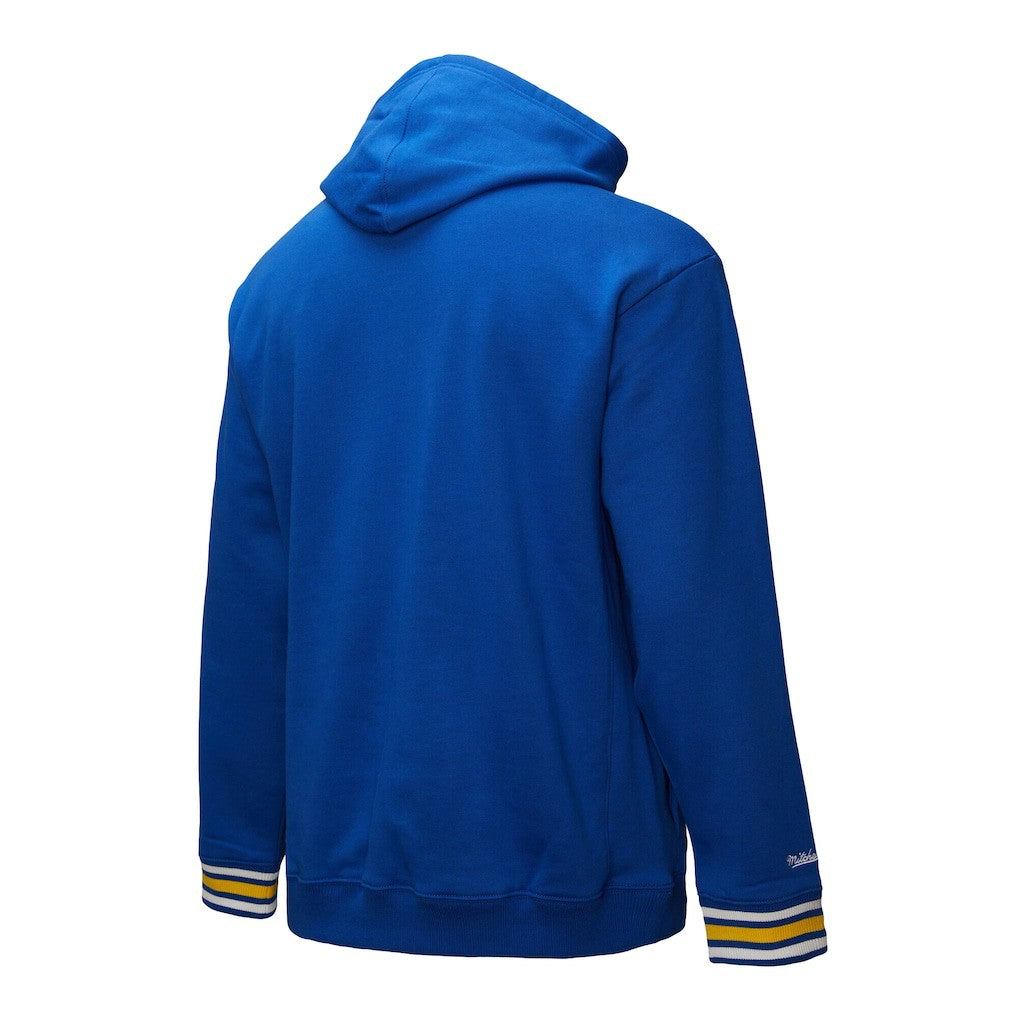 Royal Golden State Warriors Chainstitch Applique Vintage Heavyweight Pullover Hoodie sale | NBA