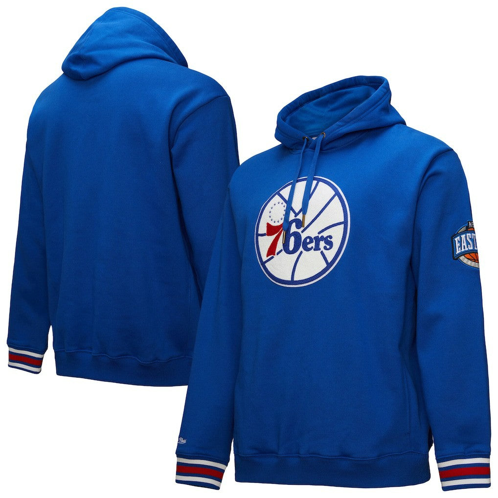 Royal Philadelphia 76ers Chainstitch Applique Vintage Heavyweight Pullover Hoodie | NBA