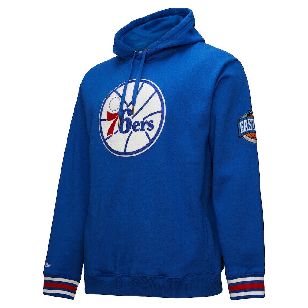 Royal Philadelphia 76ers Chainstitch Applique Vintage Heavyweight Pullover Hoodie | NBA
